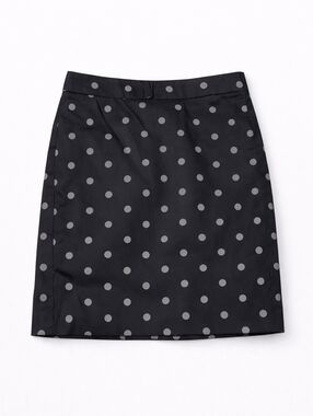 Ann Taylor LOFT Polka Dot Pencil Mini Skirt Petite Size 4P Black White Classic